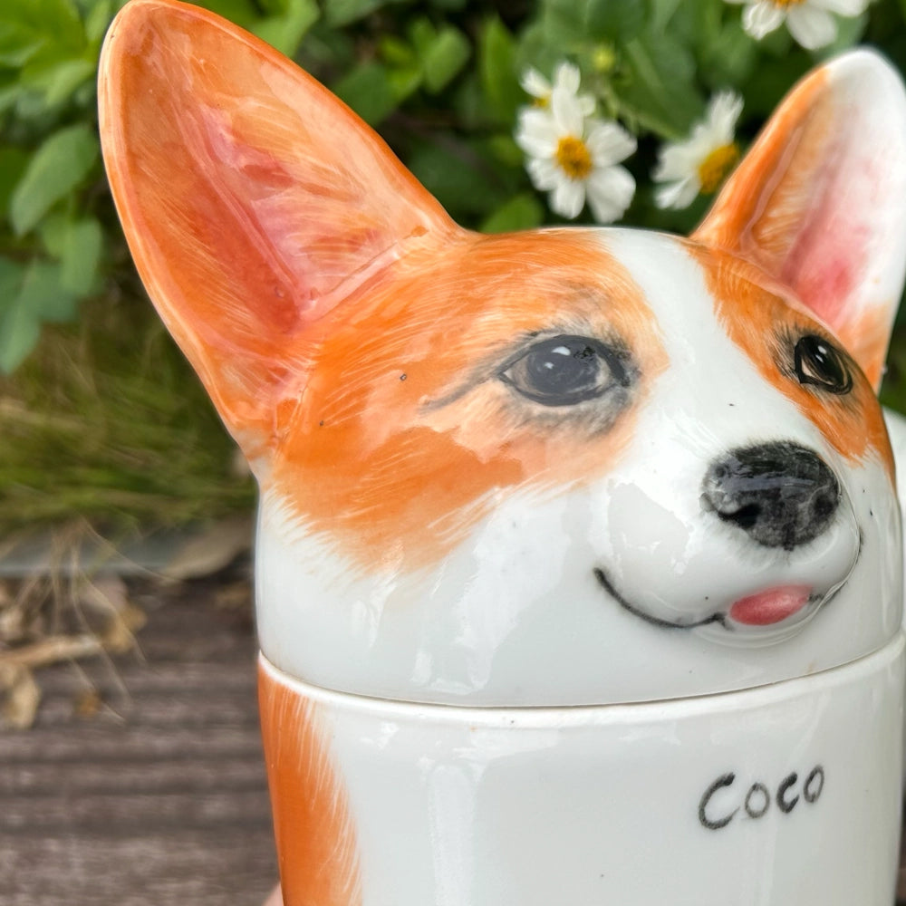 Custom Handmade Ceramic Dog Urn