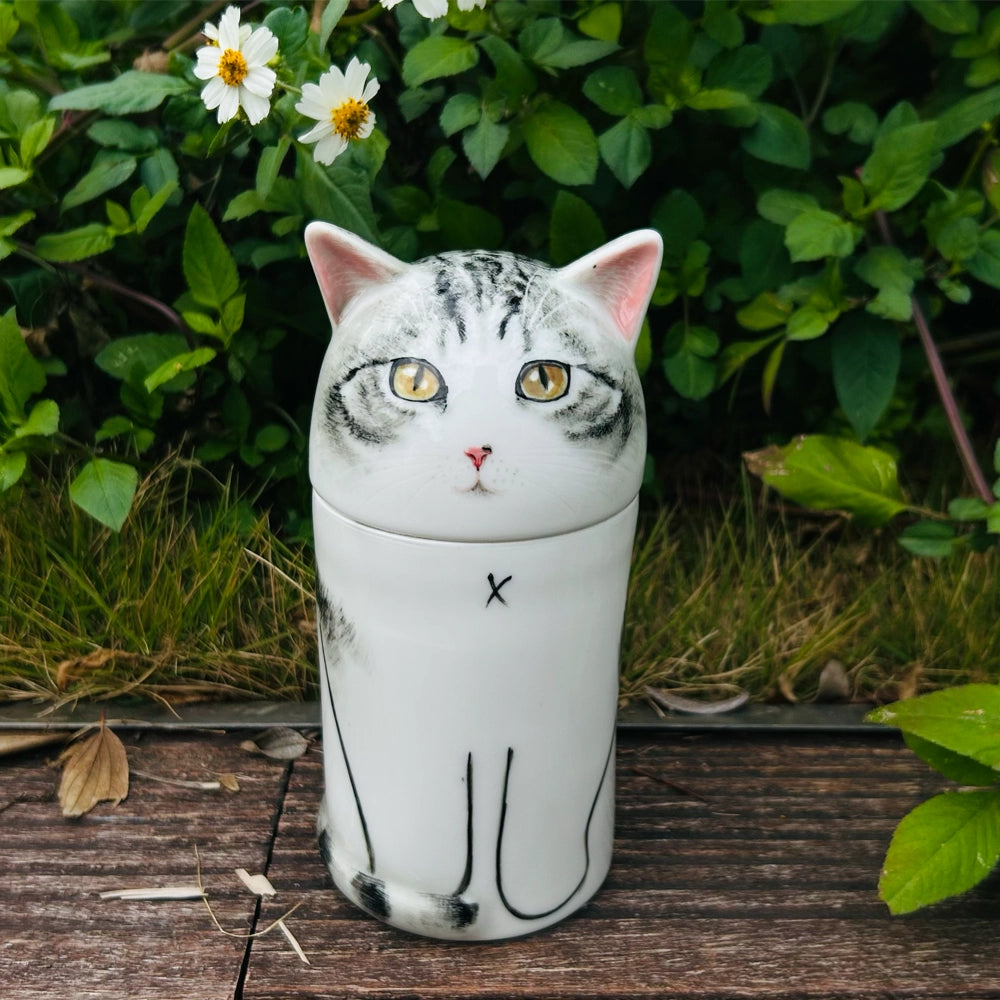 Custom Handmade Ceramic Cat Urn