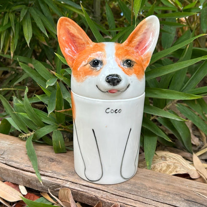 Custom Handmade Ceramic Dog Urn