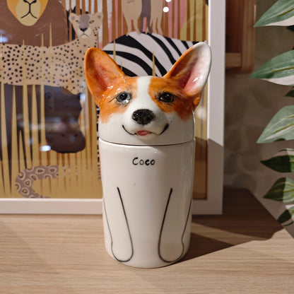 Custom Handmade Ceramic Dog Urn