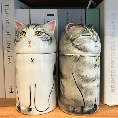 Custom Handmade Ceramic Cat Urn