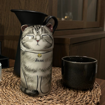 Custom Handmade Ceramic Cat Urn
