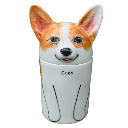 Custom Handmade Ceramic Dog Urn