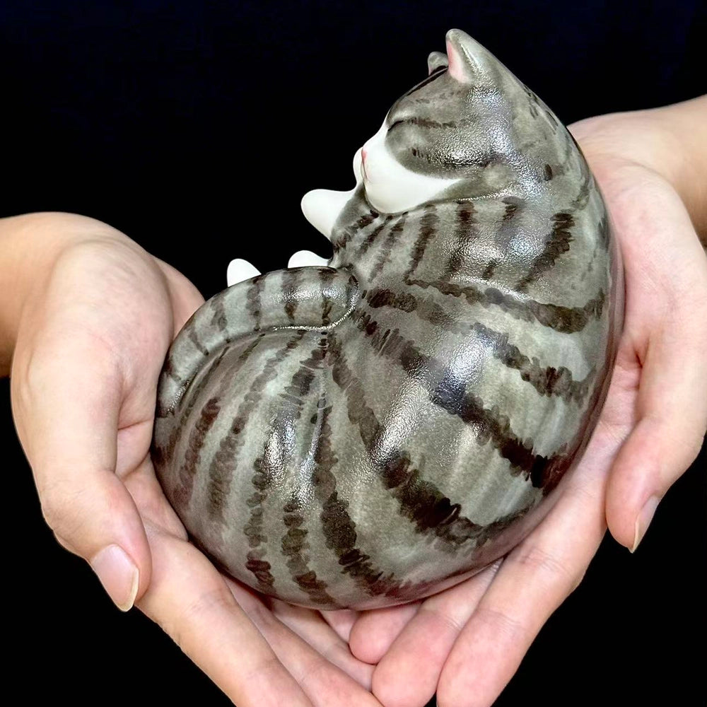 Serene Slumber Handmade Cat Urn