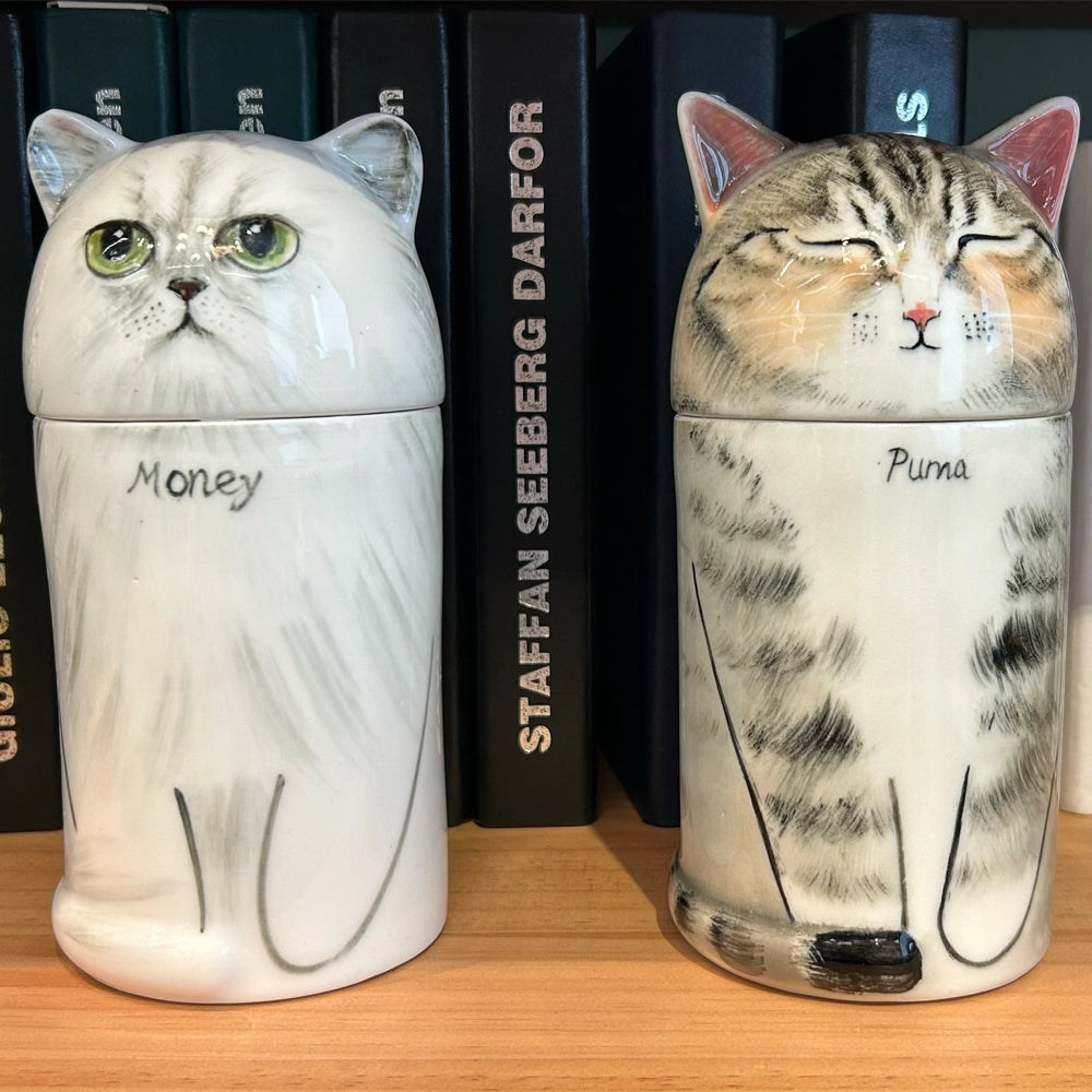Custom Handmade Ceramic Cat Urn