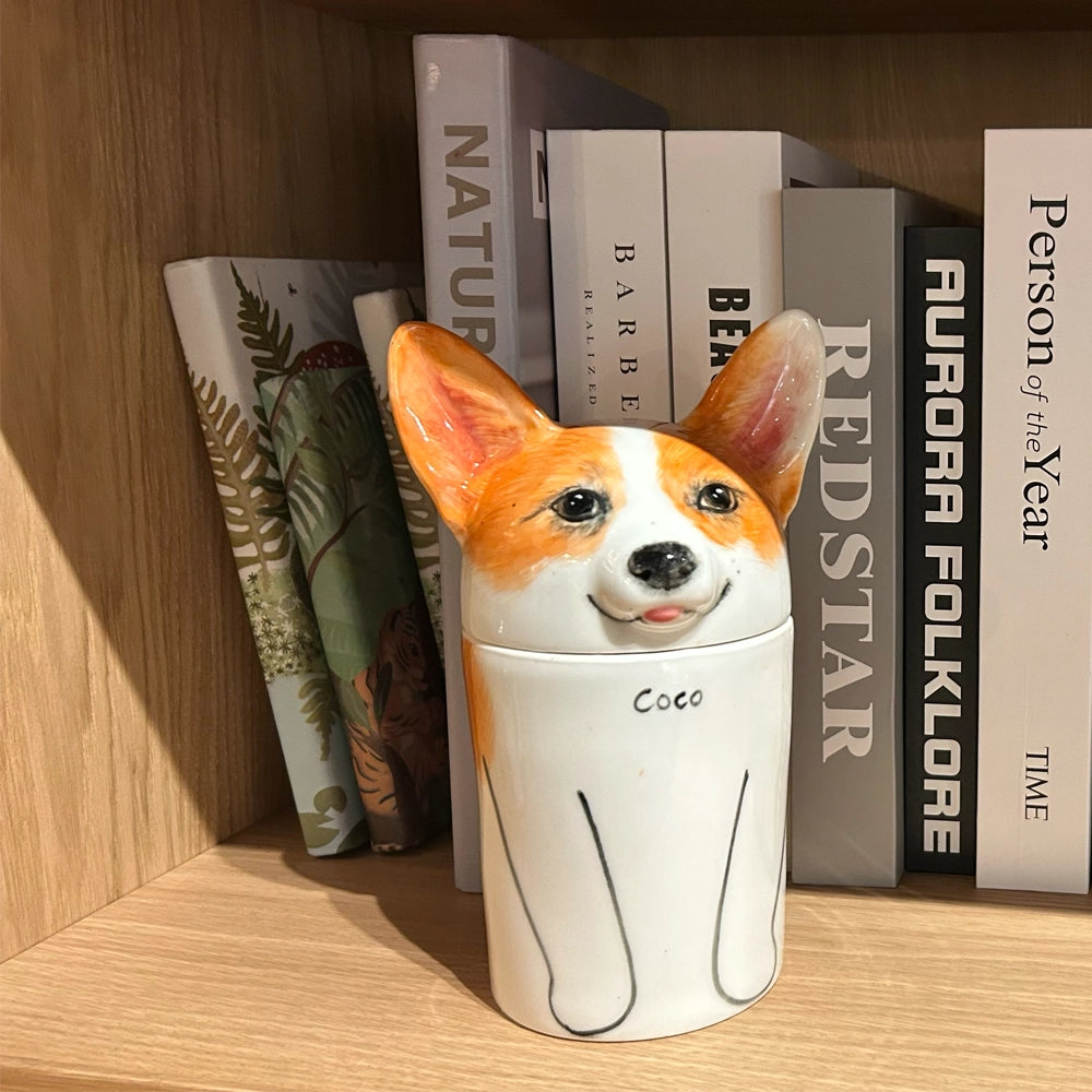 Custom Handmade Ceramic Dog Urn