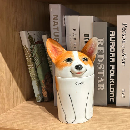 Custom Handmade Ceramic Dog Urn