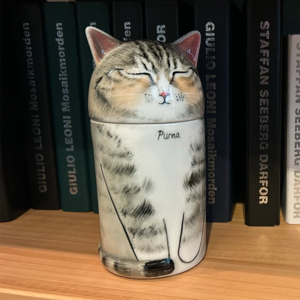 Custom Handmade Ceramic Cat Urn