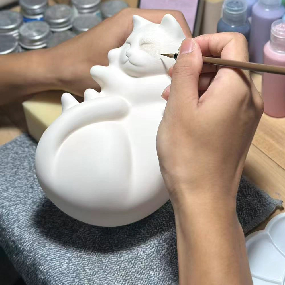 Serene Slumber Handmade Cat Urn