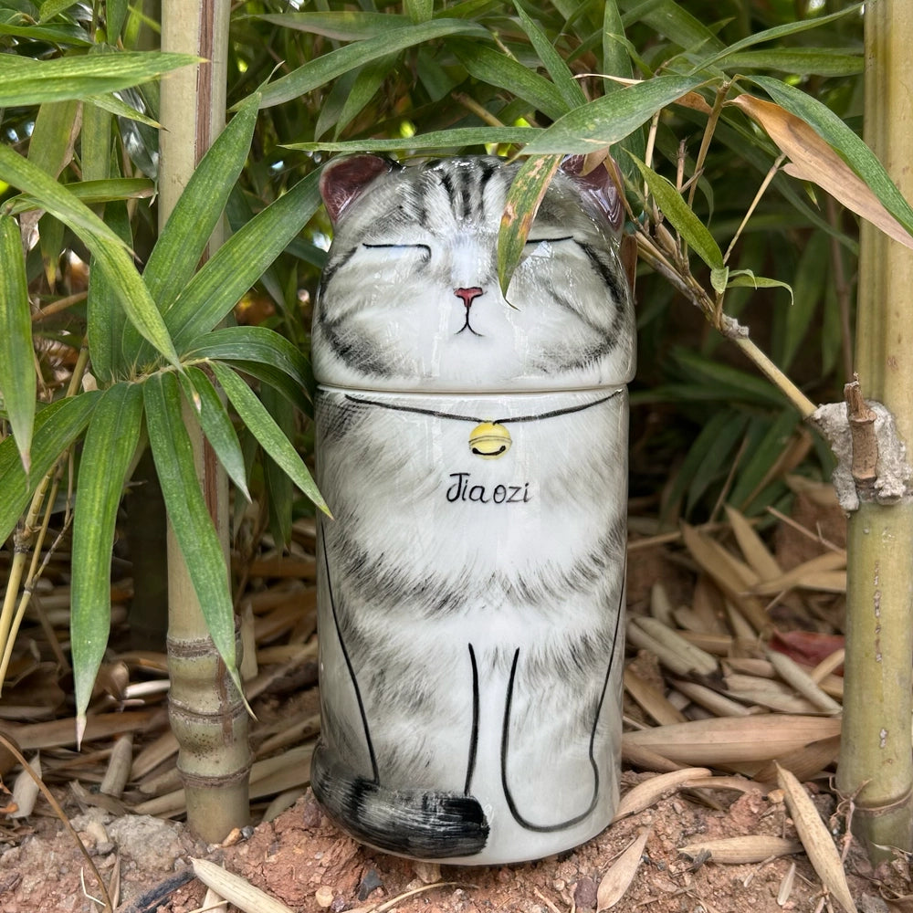 Custom Handmade Ceramic Cat Urn
