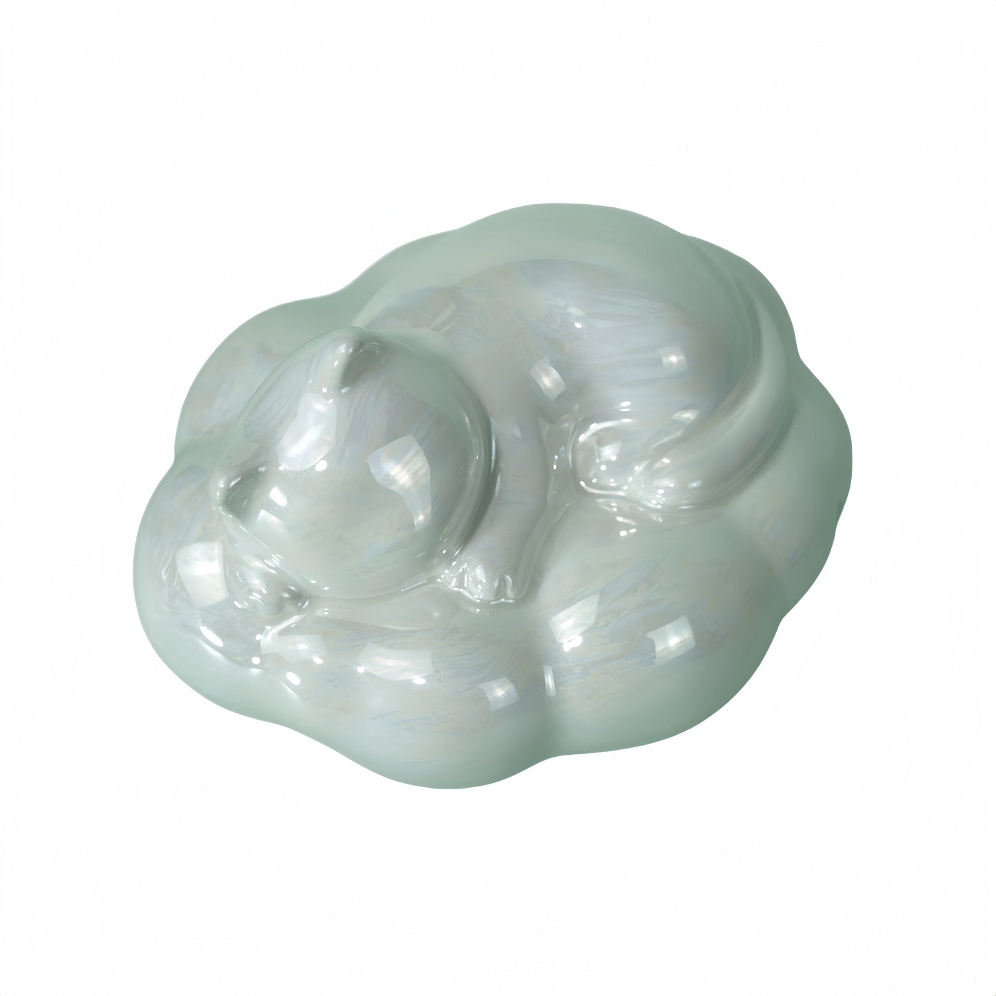 Luminous Glaze Cat Urn