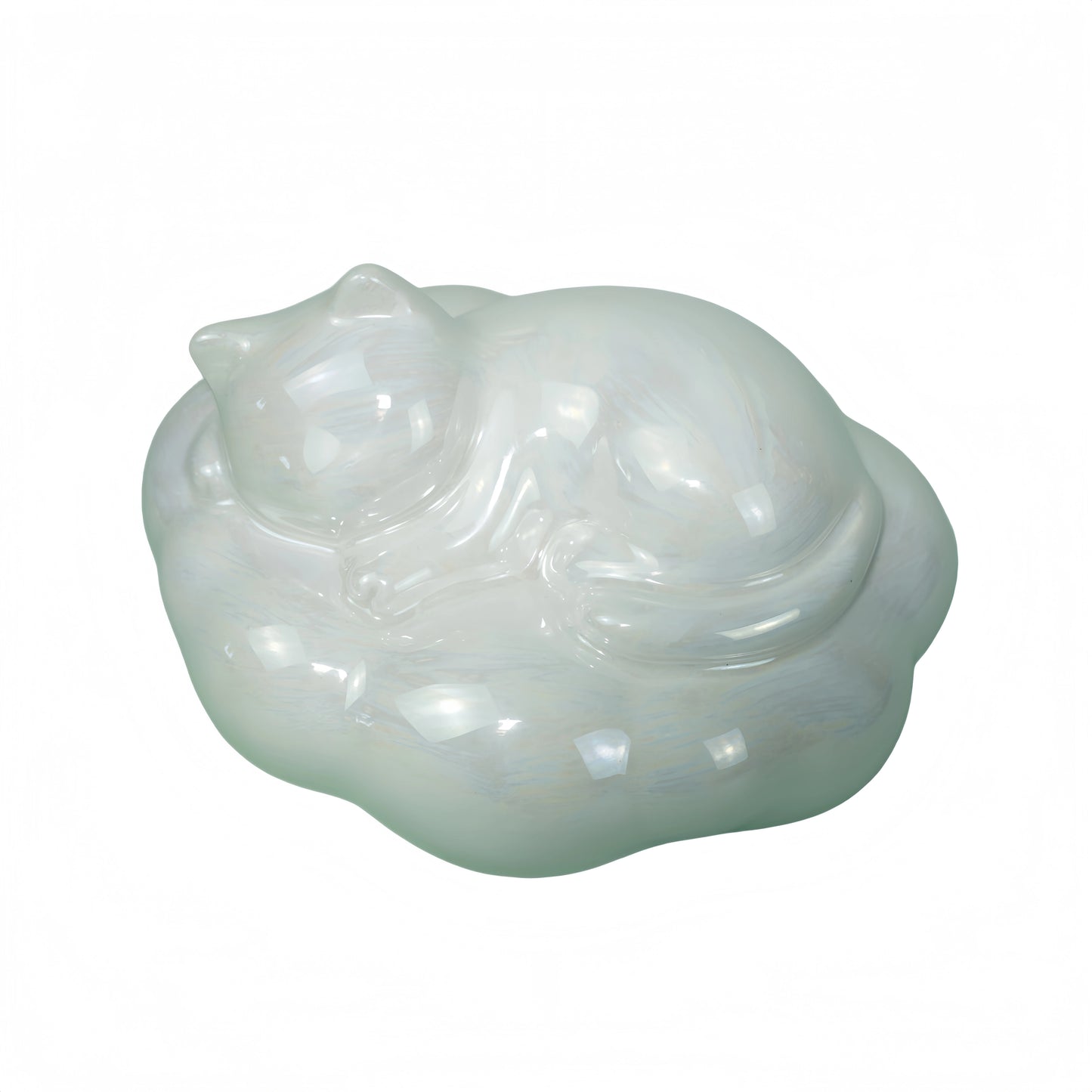 Luminous Glaze Cat Urn