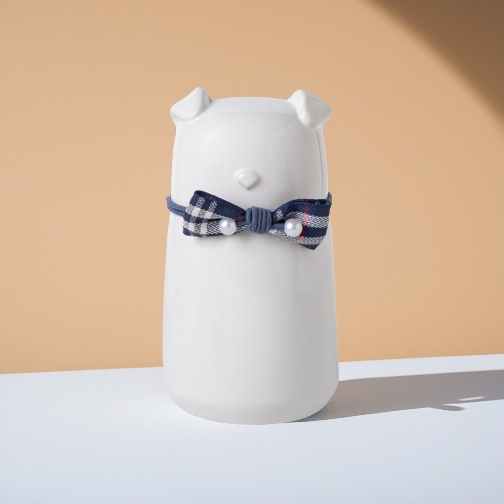 Bowknot Ceramic Dog Urn