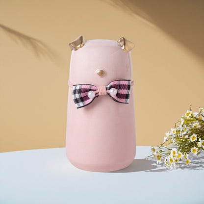Bowknot Ceramic Dog Urn