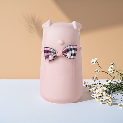 Bowknot Ceramic Dog Urn