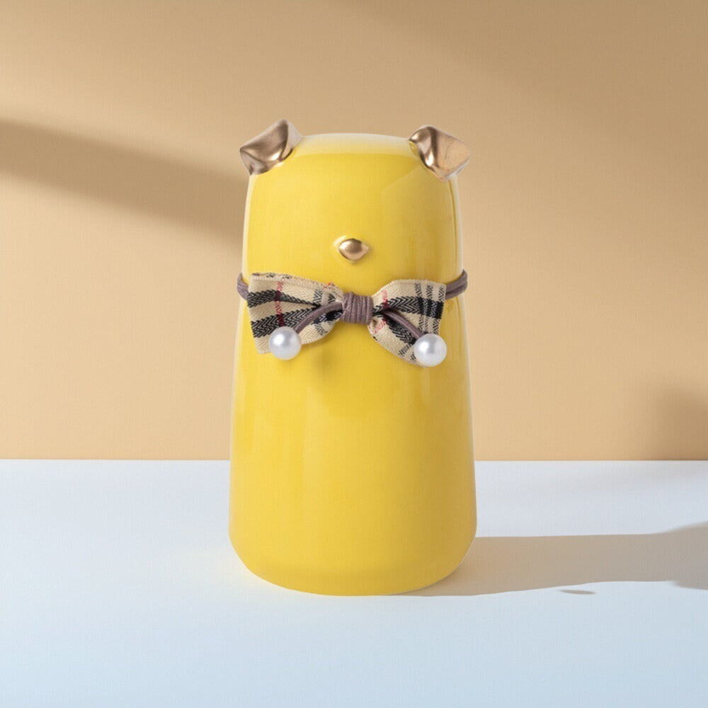 Bowknot Ceramic Dog Urn