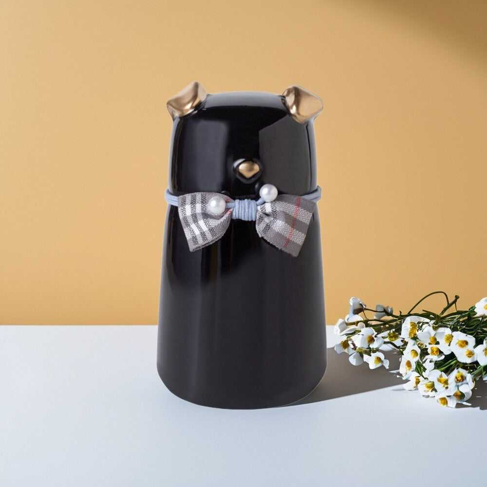 Bowknot Ceramic Dog Urn