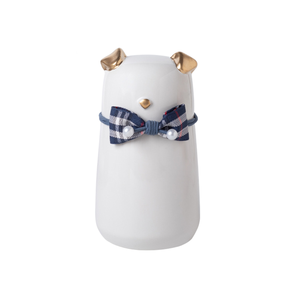 Bowknot Ceramic Dog Urn