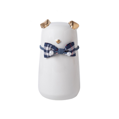 Bowknot Ceramic Dog Urn