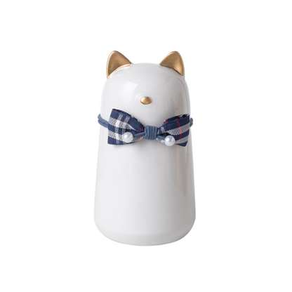 Bowknot Ceramic Cat Urn