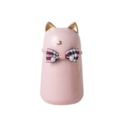Bowknot Ceramic Cat Urn