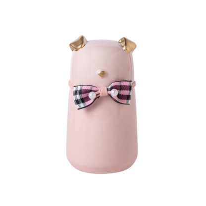 Bowknot Ceramic Dog Urn