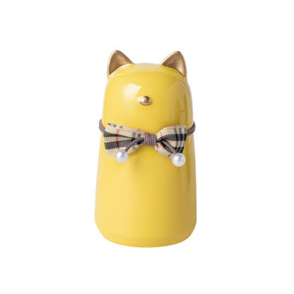 Bowknot Ceramic Cat Urn