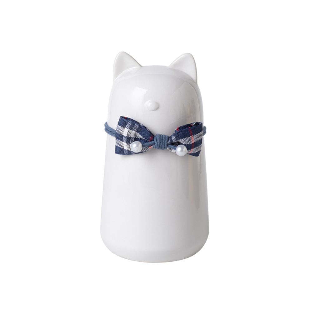 Bowknot Ceramic Cat Urn