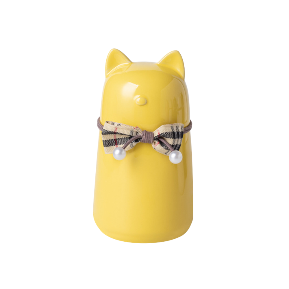 Bowknot Ceramic Cat Urn