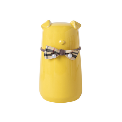 Bowknot Ceramic Dog Urn