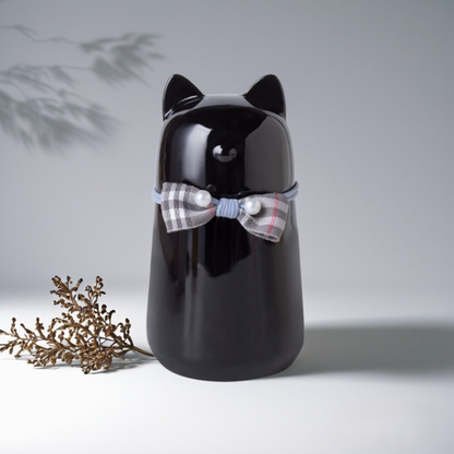 Bowknot Ceramic Cat Urn
