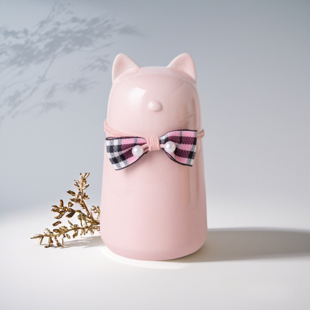 Bowknot Ceramic Cat Urn