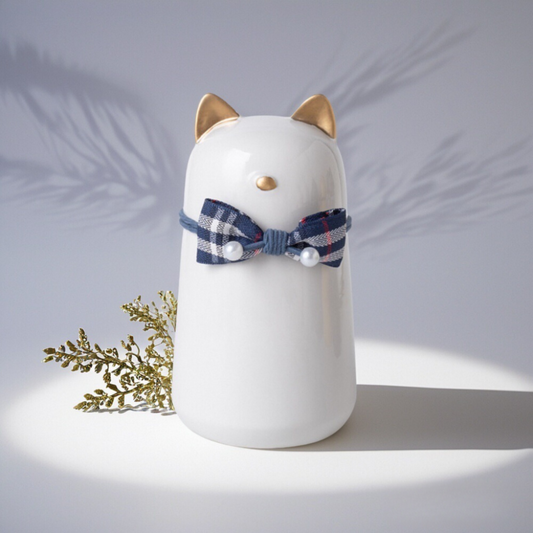Bowknot Ceramic Cat Urn