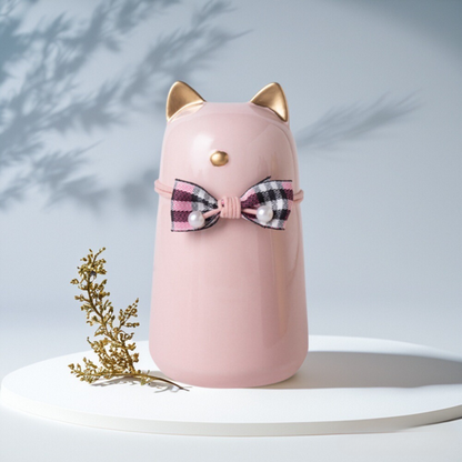Bowknot Ceramic Cat Urn