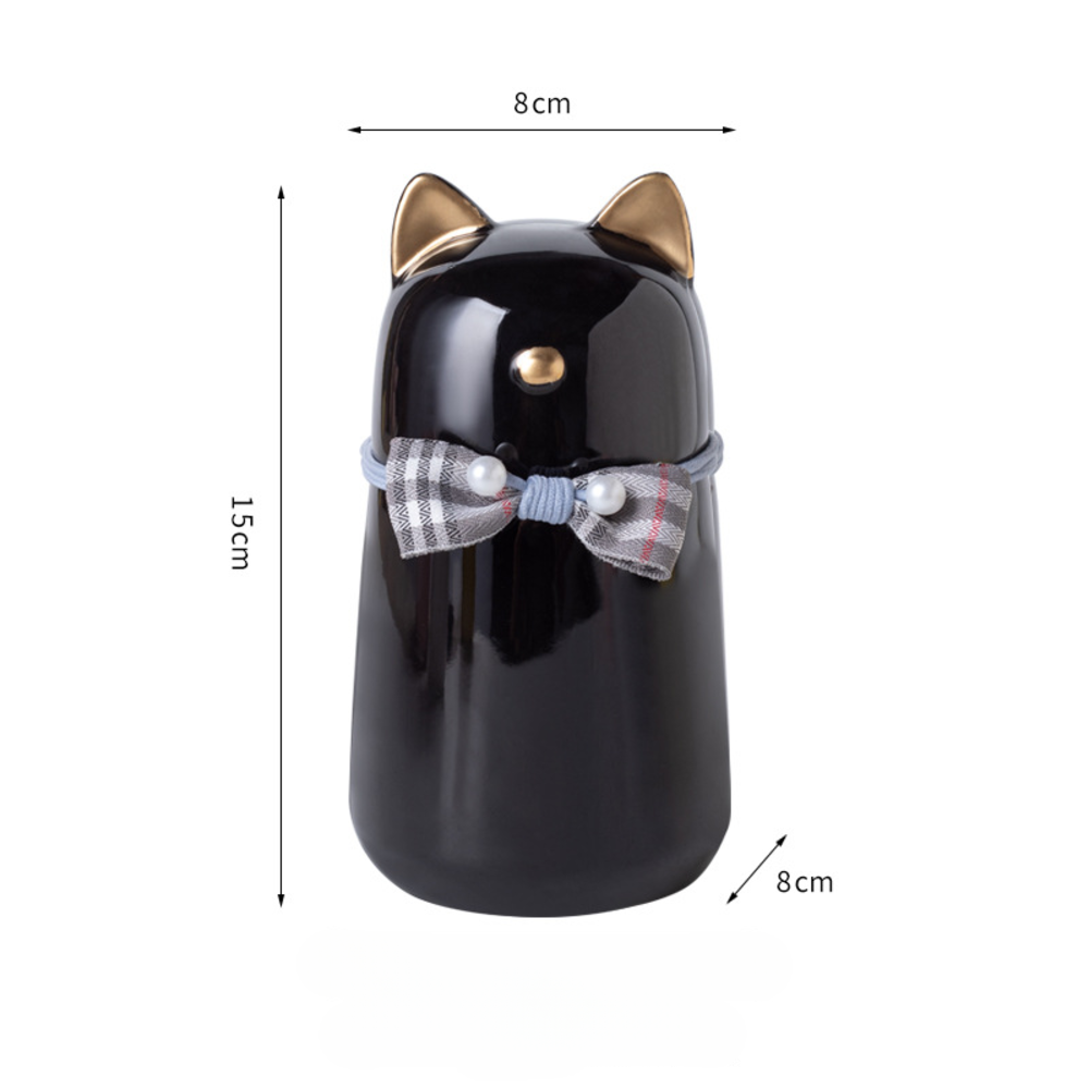 Bowknot Ceramic Cat Urn