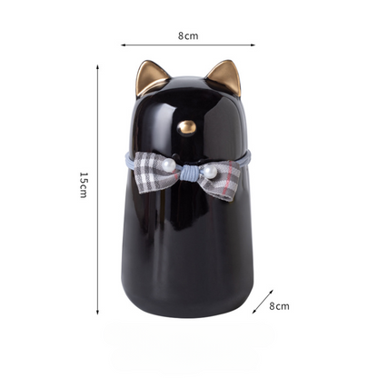 Bowknot Ceramic Cat Urn