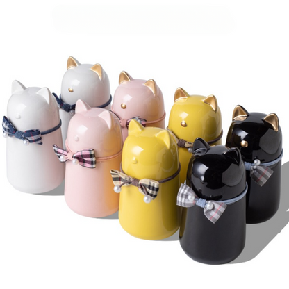 Bowknot Ceramic Cat Urn