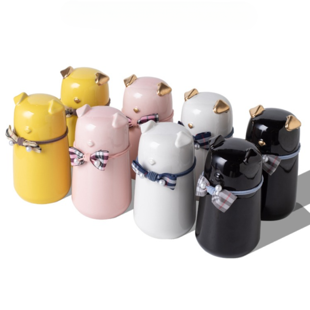 Bowknot Ceramic Dog Urn
