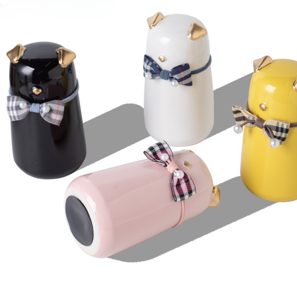 Bowknot Ceramic Dog Urn
